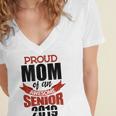 Senior Class Of 2019 Tshirt Graduation Awesome Mom Women's Jersey Short Sleeve Deep V-Neck Tshirt