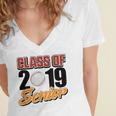 Senior Class Of 2019 Tshirt Graduation School Baseball Women's Jersey Short Sleeve Deep V-Neck Tshirt