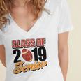Senior Class Of 2019 Tshirt Graduation Students Football Women's Jersey Short Sleeve Deep V-Neck Tshirt