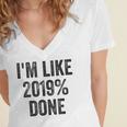 Senior Class 2019 Shirt High School College Graduation Women's Jersey Short Sleeve Deep V-Neck Tshirt