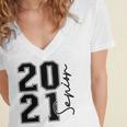 Senior Class Of 2021 Graduation High School College Women's Jersey Short Sleeve Deep V-Neck Tshirt