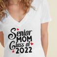Senior Class Of 2022 School Graduation Mom Women's Jersey Short Sleeve Deep V-Neck Tshirt