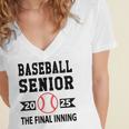 Senior Class Of 2025 Baseball Senior Night Graduation Party Women's Jersey Short Sleeve Deep V-Neck Tshirt