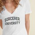 Silly Anti Social SORCERER UNIVERSITY Introvert Stay Away Women's Jersey Short Sleeve Deep V-Neck Tshirt Silly Anti Social SORCERER UNIVERSITY Introvert Stay Away Women's Jersey Short Sleeve Deep V-Neck Tshirt