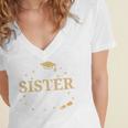 My Sister Did It Proud Class Senior Graduate Graduation Women's Jersey Short Sleeve Deep V-Neck Tshirt