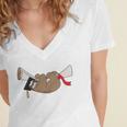 Sloth Graduation Shirt I Did It Diploma Grad Women's Jersey Short Sleeve Deep V-Neck Tshirt