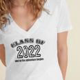 And So The Adventure Begins 2022 Graduation T-Shirt Women's Jersey Short Sleeve Deep V-Neck Tshirt