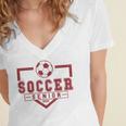 Soccer Senior Night Soccer Senior 2025 Graduation 33 Women's Jersey Short Sleeve Deep V-Neck Tshirt