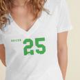 Soccer Senior Night Soccer Senior 2025 Graduation 44 Women's Jersey Short Sleeve Deep V-Neck Tshirt