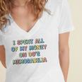 I Spent All My Money On 90's Memorabilia Nostalgia & Retro Premium Tri-Blend Women's Jersey Short Sleeve Deep V-Neck Tshirt
