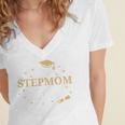 My Stepmom Did It Proud Class Senior Graduate Graduation Women's Jersey Short Sleeve Deep V-Neck Tshirt