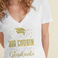 Super Proud Big Cousin Of 2025 Graduate Graduation Family Premium Women's Jersey Short Sleeve Deep V-Neck Tshirt