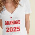 Super Proud Grandad Of 2025 Graduate Graduation Family Premium Women's Jersey Short Sleeve Deep V-Neck Tshirt