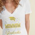 Super Proud Mommom Of 2025 Graduate Senior Graduation Family Premium Women's Jersey Short Sleeve Deep V-Neck Tshirt