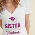 Super Proud Sister Of 2025 Graduate Senior Graduation Family Premium Tri-Blend Women's Jersey Short Sleeve Deep V-Neck Tshirt