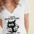 I Survived Animation School Graduation 2026 Women's Jersey Short Sleeve Deep V-Neck Tshirt