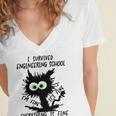 I Survived Engineering School Graduation 2026 Premium Tri-Blend Women's Jersey Short Sleeve Deep V-Neck Tshirt