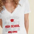 I Survived My Son's High School Diploma Graduation Premium Women's Jersey Short Sleeve Deep V-Neck Tshirt