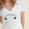I Survived My Son's High School Graduation Shirt Graduate Women's Jersey Short Sleeve Deep V-Neck Tshirt