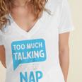 Too Much Talking I Need A Nap For Introverts Raglan Baseball Tee Women's Jersey Short Sleeve Deep V-Neck Tshirt Too Much Talking I Need A Nap For Introverts Raglan Baseball Tee Women's Jersey Short Sleeve Deep V-Neck Tshirt
