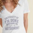 University Of Im Done Retirement Graduation 2026 Premium Tri-Blend Women's Jersey Short Sleeve Deep V-Neck Tshirt