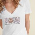 Valentines Day NICU Nurse Cute Bear Neonatal ICU Graduation Women's Jersey Short Sleeve Deep V-Neck Tshirt