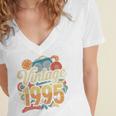 Vintage 1995 Retro Classic 90s Nostalgia Throwback Vibe Women's Jersey Short Sleeve Deep V-Neck Tshirt