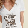 Vintage Please Be Patient With Me I'm From The 1900s On Back Women's Jersey Short Sleeve Deep V-Neck Tshirt Vintage Please Be Patient With Me I'm From The 1900s On Back Women's Jersey Short Sleeve Deep V-Neck Tshirt