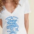 Vintage Racing Automotive Nostalgia Distressed Car Premium Tri-Blend Women's Jersey Short Sleeve Deep V-Neck Tshirt Vintage Racing Automotive Nostalgia Distressed Car Premium Tri-Blend Women's Jersey Short Sleeve Deep V-Neck Tshirt