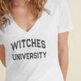 Vintage Stay Away From Me WITCHES UNIVERSITY Introvert Women's Jersey Short Sleeve Deep V-Neck Tshirt Vintage Stay Away From Me WITCHES UNIVERSITY Introvert Women's Jersey Short Sleeve Deep V-Neck Tshirt