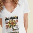 Werewolf Wolfmanator Nostalgia Vintage Halloween Women's Jersey Short Sleeve Deep V-Neck Tshirt Werewolf Wolfmanator Nostalgia Vintage Halloween Women's Jersey Short Sleeve Deep V-Neck Tshirt
