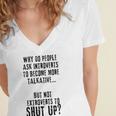 Why Do People Ask Introverts To Become More Talkative Women's Jersey Short Sleeve Deep V-Neck Tshirt Why Do People Ask Introverts To Become More Talkative Women's Jersey Short Sleeve Deep V-Neck Tshirt