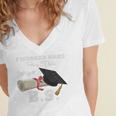 I Worked Hard For This BS Men Women Graduation Premium Tri-Blend Women's Jersey Short Sleeve Deep V-Neck Tshirt