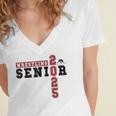 Wrestling Senior Night Wrestling Senior 2025 Graduation 70 Women's Jersey Short Sleeve Deep V-Neck Tshirt