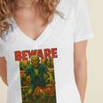 Zombie Tee Horror Movie Poster Vintage Comic Book Graphic Premium Women's Jersey Short Sleeve Deep V-Neck Tshirt Zombie Tee Horror Movie Poster Vintage Comic Book Graphic Premium Women's Jersey Short Sleeve Deep V-Neck Tshirt