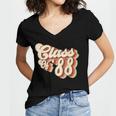 1988 Class Reunion Retro Class Of 88 High School Graduation Women's Jersey Short Sleeve Deep V-Neck Tshirt