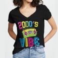 2000's Vibe Hip Hop Costume Early 2000s Party Nostalgia Women's Jersey Short Sleeve Deep V-Neck Tshirt