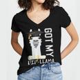 2022 Graduate Graduation For Him Her Got My Dip-Llama Women's Jersey Short Sleeve Deep V-Neck Tshirt