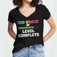 3rd Grade Level Complete Third Grade Graduation Women's Jersey Short Sleeve Deep V-Neck Tshirt