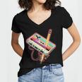 80s 90s Retro Halloween's Party Costume Nostalgia Cassette Women's Jersey Short Sleeve Deep V-Neck Tshirt