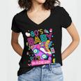 80's Baby 90's Made Me 1980s 1990s Nostalgia Retro Party Women's Jersey Short Sleeve Deep V-Neck Tshirt