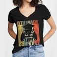 8th Grade Level Complete Gamer Class Of 2024 Graduation Women's Jersey Short Sleeve Deep V-Neck Tshirt