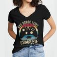 8th Grade Level Complete Gamer Class Of 2025 Graduation Boy Women's Jersey Short Sleeve Deep V-Neck Tshirt