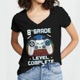 8th Grade Level Complete Graduation Class 2023 Gamer Boys Women's Jersey Short Sleeve Deep V-Neck Tshirt