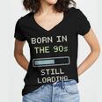 90s Baby Tired Millennial Burnout Nostalgia Parenting Women's Jersey Short Sleeve Deep V-Neck Tshirt 90s Baby Tired Millennial Burnout Nostalgia Parenting Women's Jersey Short Sleeve Deep V-Neck Tshirt