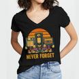 90s Nostalgia Never Forget Retro Women's Jersey Short Sleeve Deep V-Neck Tshirt 90s Nostalgia Never Forget Retro Women's Jersey Short Sleeve Deep V-Neck Tshirt