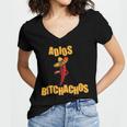 Adios Bitchachos Tee Cinco De Mayo Graduation Retirement Women's Jersey Short Sleeve Deep V-Neck Tshirt