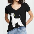 Afghan Hound Graduation Dog Graduate Men Women Kids Women's Jersey Short Sleeve Deep V-Neck Tshirt