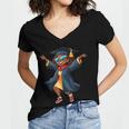 African American Woman Girl Graduation Class Women's Jersey Short Sleeve Deep V-Neck Tshirt