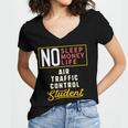 Air Traffic Control Major Student Shirt Graduation Women's Jersey Short Sleeve Deep V-Neck Tshirt